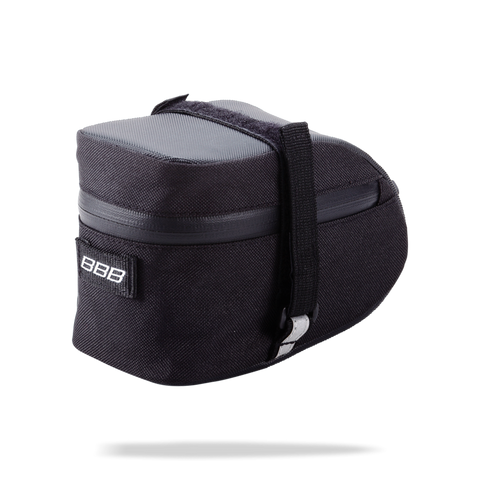 Medium sized, black, cycling saddle bag from BBB. BSB-31