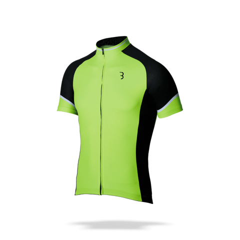 Neon yellow and black mens cycling jersey. BBW-250