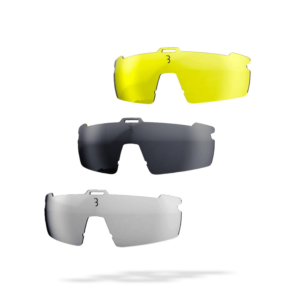 Low light, bright light, and clear lenses cycling lenses for BSG-57 sunglasses