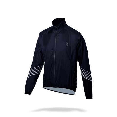 Black waterproof rain jacket from BBB. BBW-281