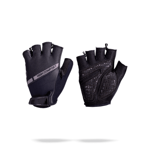 Black, fingerless cycling gloves from BBB. BBW-55