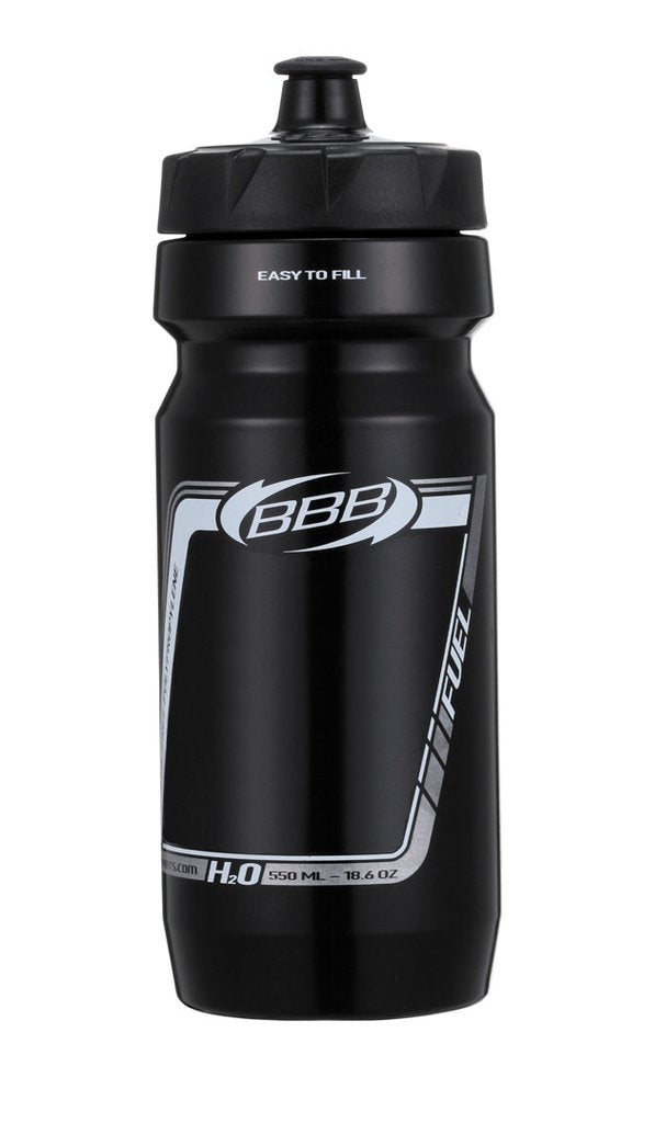 Black 18oz cycling water bottle from BBB. BWB-01