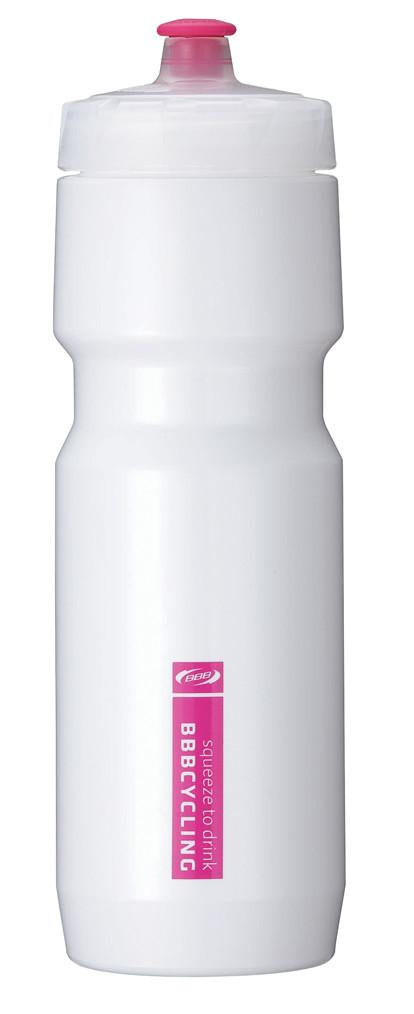 White 26oz cycling water bottle from BBB. BWB-05