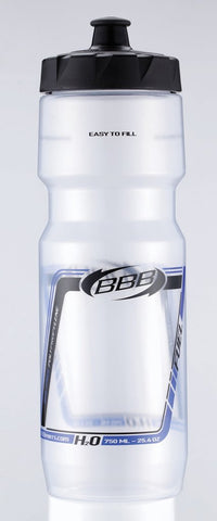 Clear 26oz cycling water bottle from BBB. BWB-05