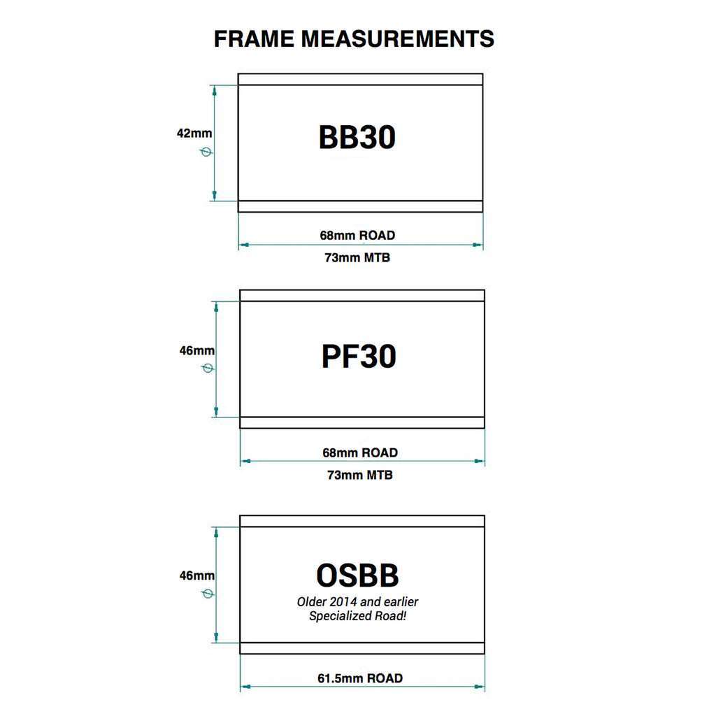 Praxis Conversion Bottom Bracket - Shimano Mtn BB30/PF30